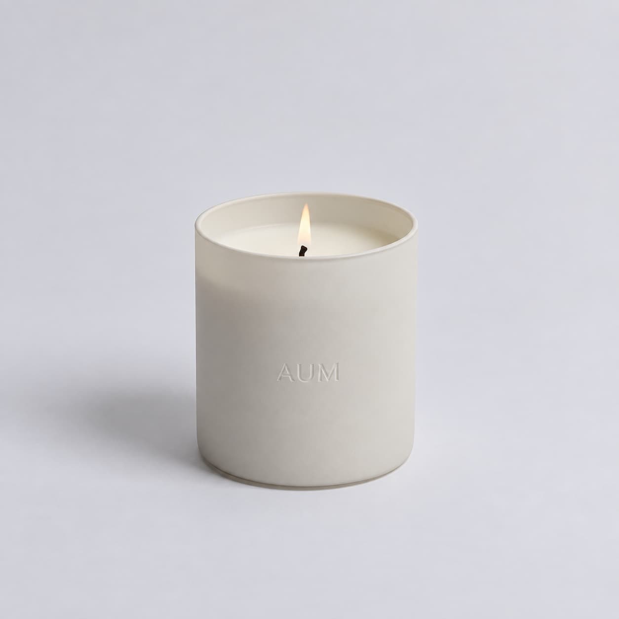 HOLY white ceramic candle