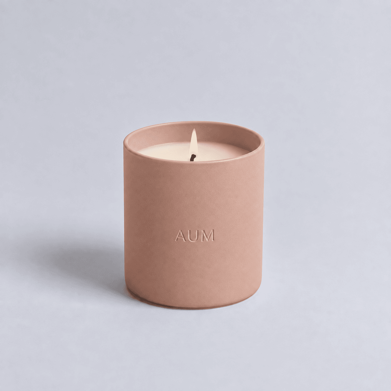 MADELEINE muted-salmon ceramic candle